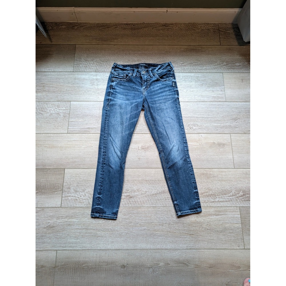 Silver Jeans Co Suki Skinny Crop Dark Wash Denim Jeans W26 L25 L43969SDK453